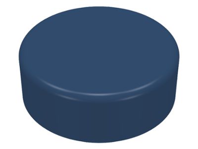 Placa Lisa Redonda 1x1 Azul Escura