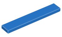Placa Lisa 1x6 Azul