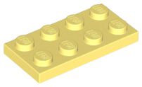Placa 2x4 Amarela Clara Brilhante