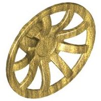 Tampa da Roda 9 Raios - 24 mm D. - para as rodas 55982 e 56145 Dourada Perolada