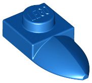 Placa Modificada 1x1 com dente horizontal Azul