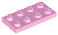 Placa 2x4 Rosa Brilhante