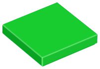 Placa Lisa 2x2 Verde Brilhante