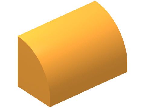 Inclinação Curva 1x2x1 Laranja Brilhante