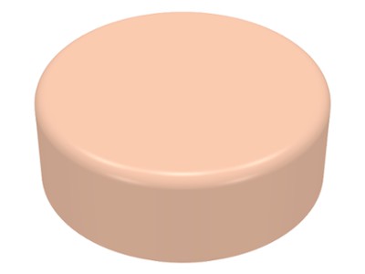 Placa Lisa Redonda 1x1 Light Nougat
