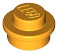 Placa Redonda 1x1 Laranja Brilhante