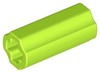 Conector de Eixo 2L (Liso com x Furo + Orientação) Verde Limão