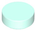 Placa Lisa Redonda 1x1 Light Aqua