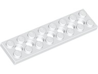 Placa 2x8 com 7 Furos Branca