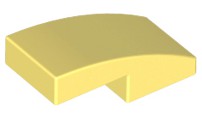 Inclinação Curva 2x1 Amarelo Claro Brilhante