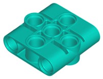 Bloco Conector de Pinos Viga 1x3x3 Azul Turquesa