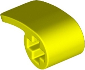 Painel Lego Technic Curvo 2x1x1 Amarelo Neon