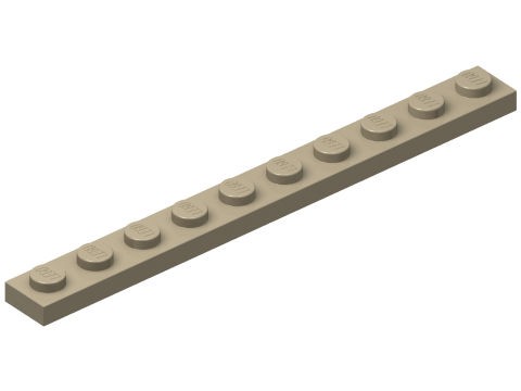 Placa 1x10 Bege Escura