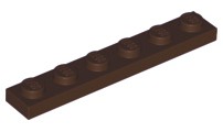 Placa 1x6 Marrom Escura