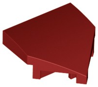 Cunha 2x2 pontiaguda com entalhes de pino Dark Red
