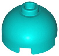 Cúpula Superior Redonda 2x2 Azul Turquesa