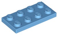 Placa 2x4 Medium Blue