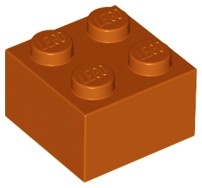 Tijolo 2x2 Dark Orange