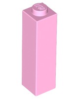 Tijolo 1x1x3 Rosa Brilhante