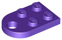 Placa Modificada 3x2 com furo Dark Purple