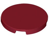 Placa Lisa Redonda 3x3 Dark Red