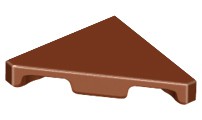 Placa Lisa Modificada Triangular 2x2 Marrom