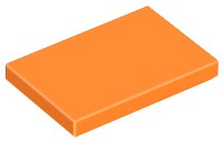 Placa Lisa 2x3 Laranja