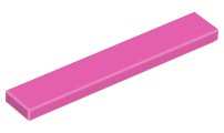 Placa Lisa 1x6 Rosa Escura