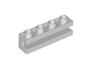 Tijolo Modificado 1x4 com ranhura Cinza Claro