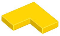 Placa Lisa de Canto 2x2 Amarela