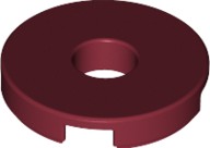 Placa lisa 2x2 com furo Dark Red