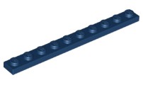 Placa 1x10 Azul Escura