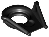 Colar de pescoço SW Darth Vader Parte Capacete Inferior Preto