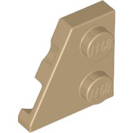 Placa 2x2 esquerda Bege Escura