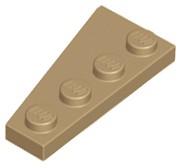 Placa 4x2 Direita Bege Escura