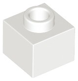 Tijolo Modificado 1x1x2/3 com Stud Aberto Branco