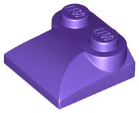 Tijolo Modificado 2x2x2/3 com extremidade curva inclinada Dark Purple