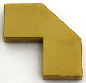 Placa Lisa Modificada de Canto 2x2 Dourada Perolada