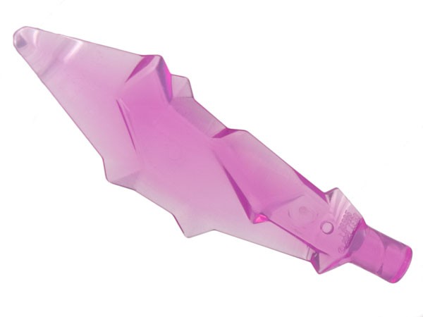 Lâmina de Espada com Barra - Fragmento de Cristal Translúcido Rosa Escuro