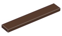 Placa Lisa 1x6 Marrom Escura