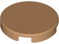 Placa Lisa Redonda 2x2 Medium Nougat