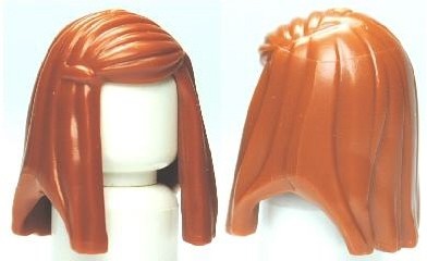 Cabelo Feminino Longo Reto com Parte Lateral Esquerda Dark Orange