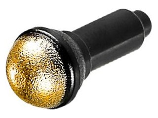 Microfone Preto com Topo Dourado