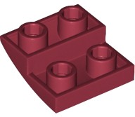 Inclinação curva 2x2 invertida Dark Red