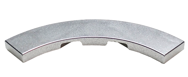 Placa Lisa de Canto Redondo 4x4 Metallic Silver