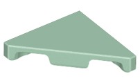 Placa Lisa Modificada Triangular 2x2 Sand Green