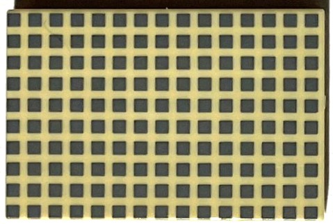 Placa Lisa 2x3 Bege com desenho de quadrados cinza escuros