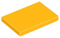 Placa Lisa 2x3 Laranja Brilhante