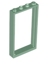 Moldura de porta 1x4x6 com dois furos na parte superior e inferior Sand Green