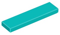 Placa Lisa 1x4 Azul Turquesa
